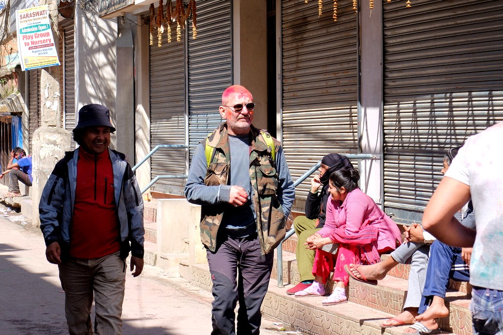 Elderly man - Kathmandu - Holi in Nepal