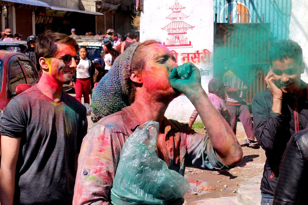 Funny guy - Kathmandu - Holi in Nepal