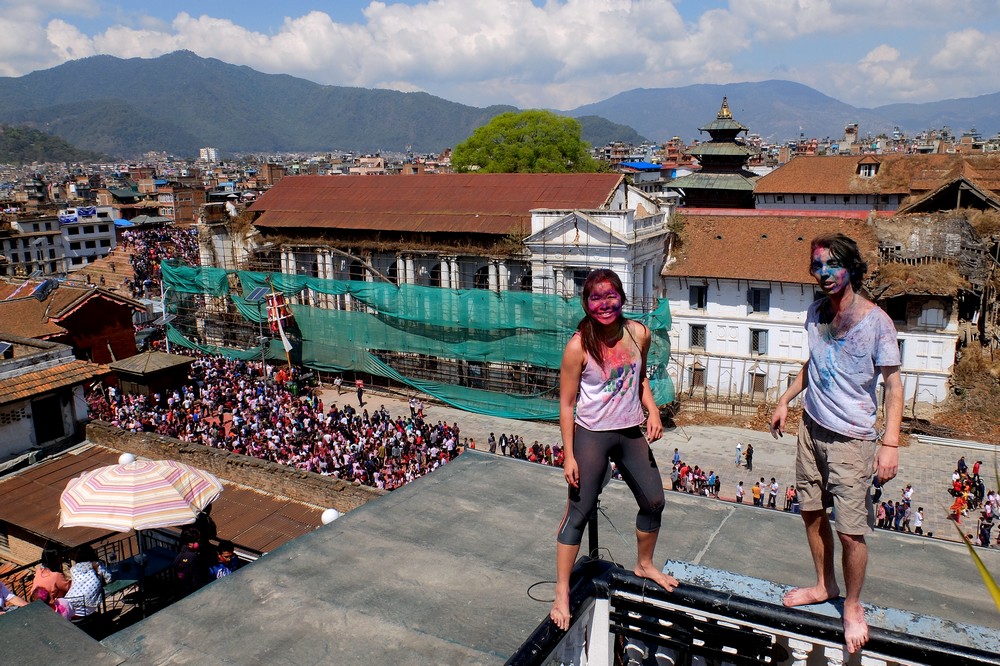 Lunch break photoshoot - Kathmandu - Holi in Nepal