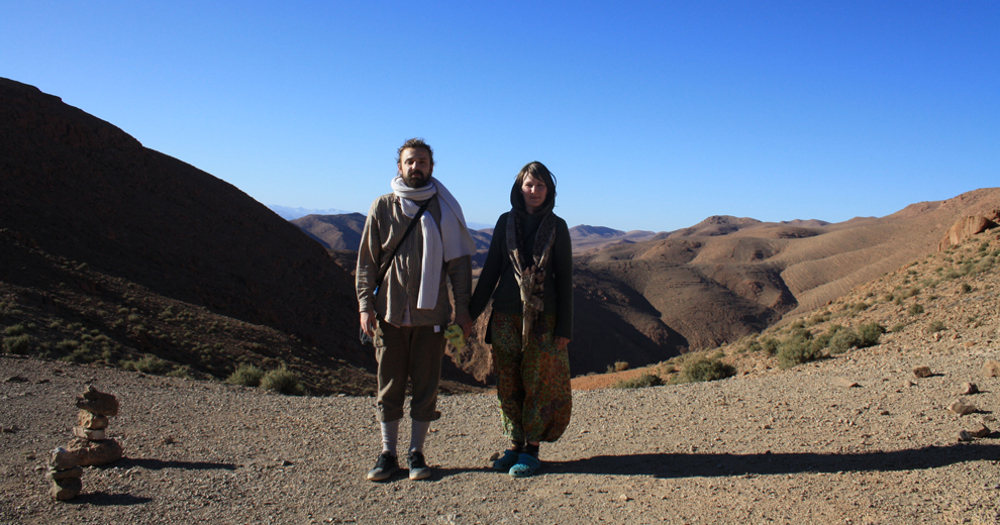 Harijs and Karina - travelers from Latvia - in the mountains