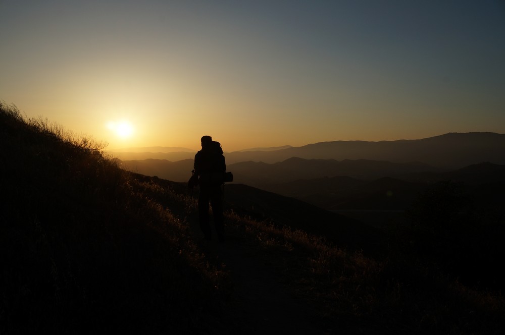 Sunset in the wilderness, the PCT - Hiking the Pacific Crest Trail