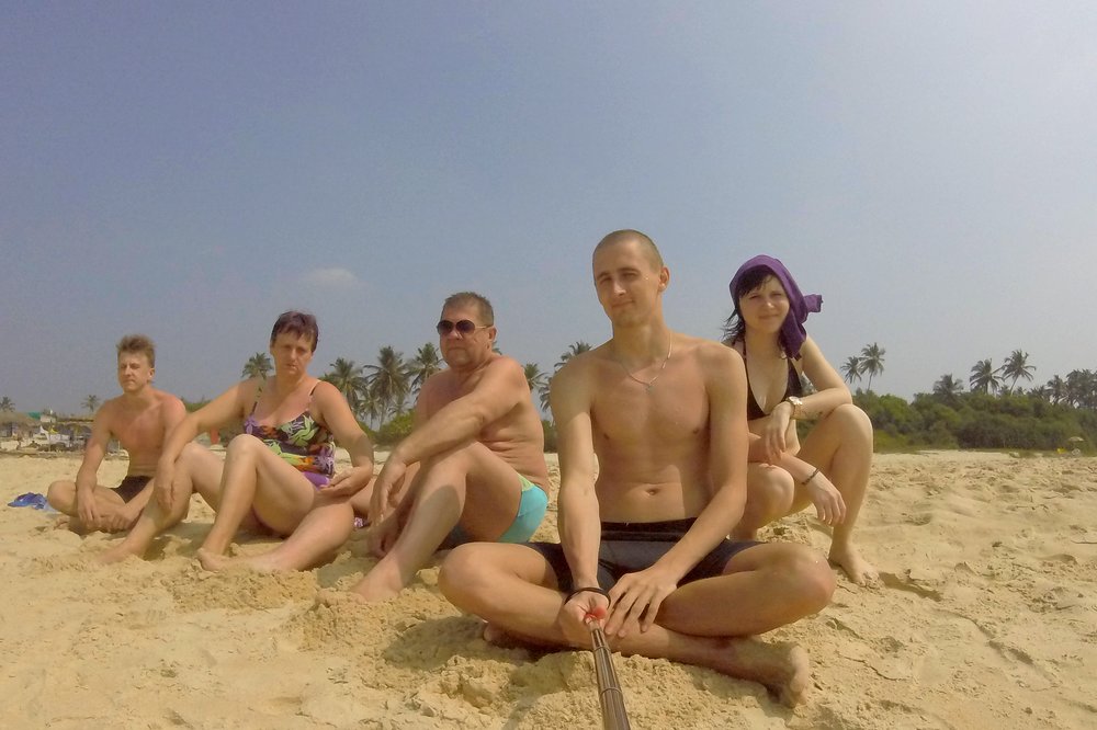 All together - Carmona beach, Goa