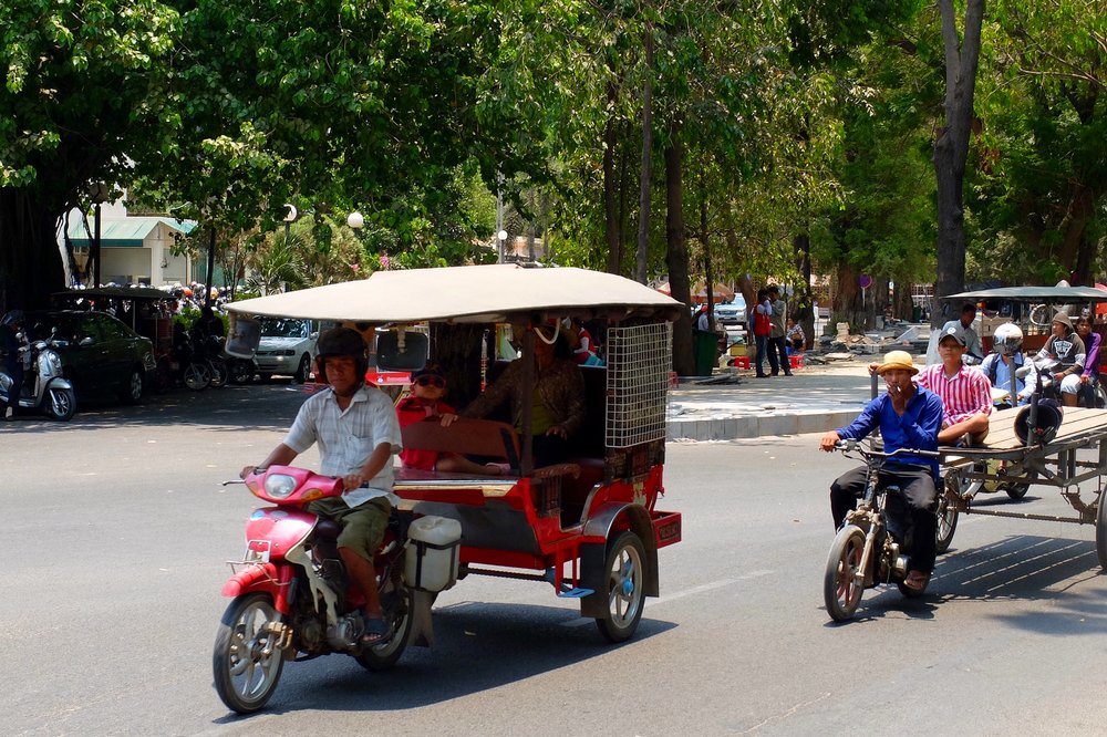 A tuk tuk in Phnom Penh, Cambodia