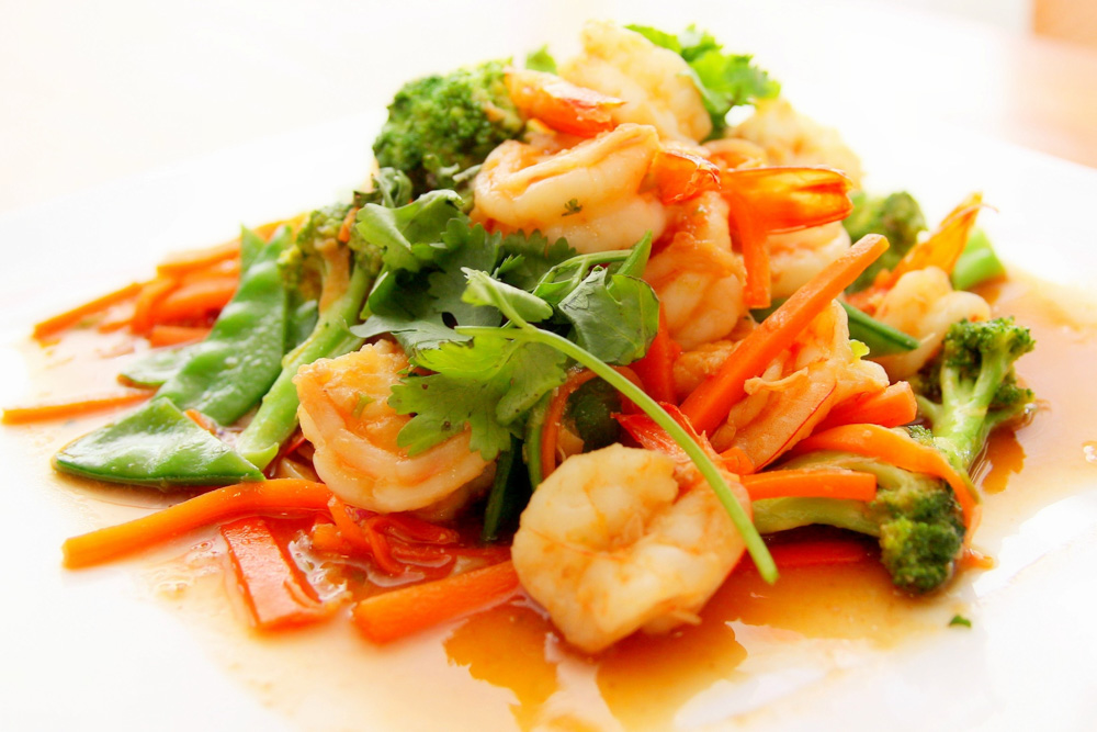 Shrimp dish in Asia